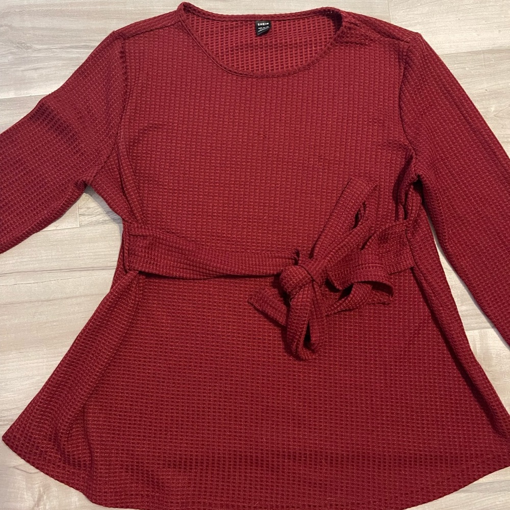 SHEIN sweater Maroon